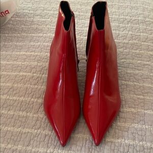 Zara Trafaluc 35 Red Women's Ankle Boots